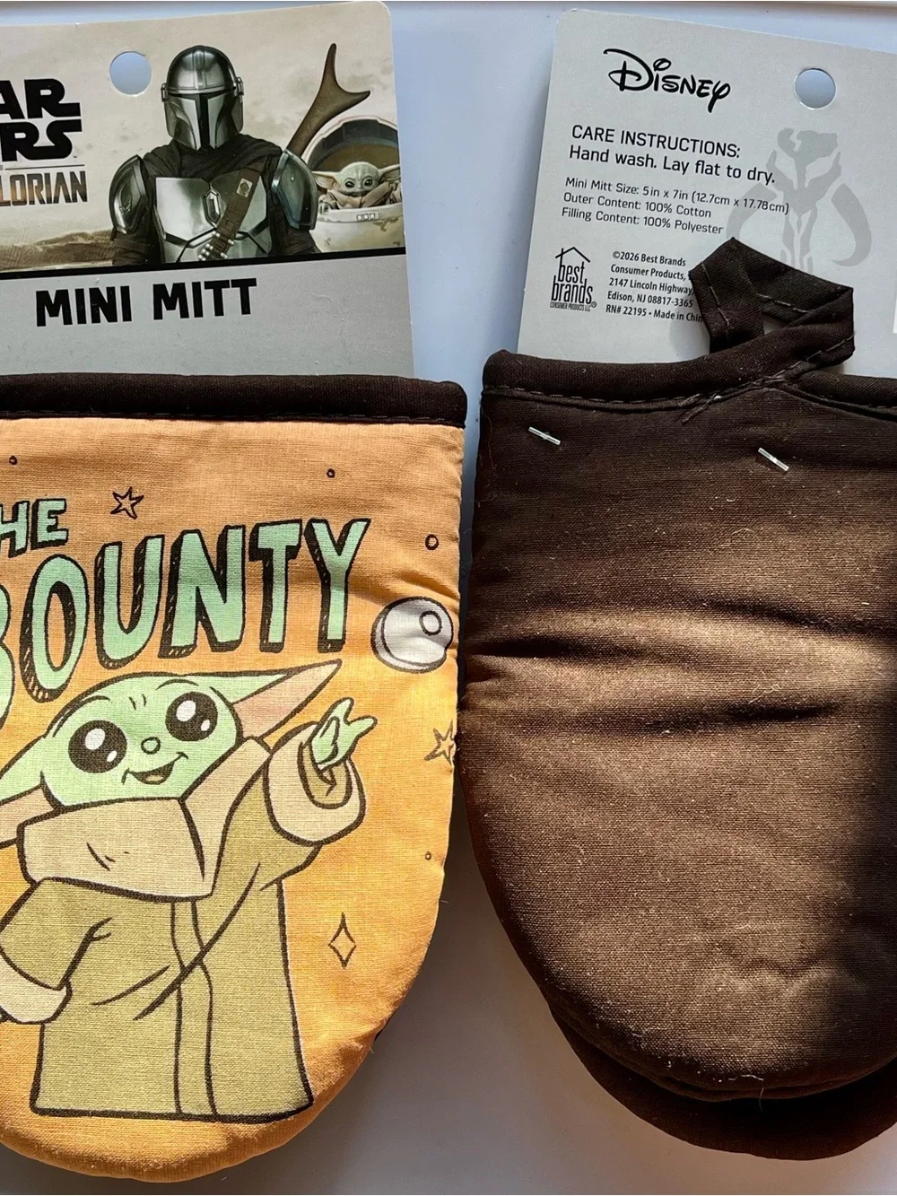 Disney Star Wars The Mandalorian Grogu Mini Oven Mitts - Set of 2 - NWT